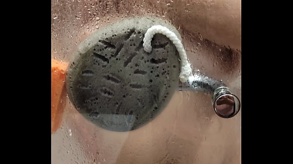 Image steamy wife&rsquo_s wild shower tease through misty glass