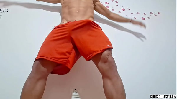 Image HotSportFitBoy solo Wall Humping Session - Sexy with Explosive Finish