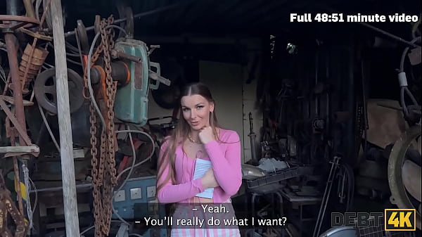 Image DEBT4k. Young debtor showed a collector what real squirt is