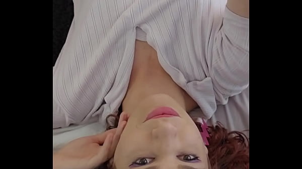 Image Melody is a kinky tgirl! Self footjob - cum eating
