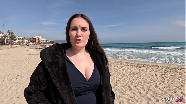 Image Curvy real Big natural Tits Teen Pick Up and tricked to Fuck by German old Tourist at Holiday Trip