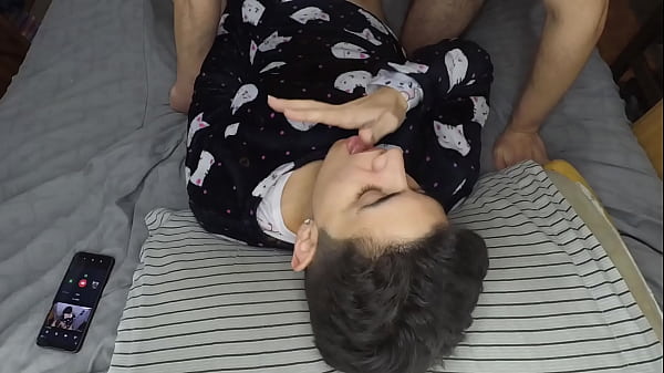 Image Handjob and cum mouthful before bed