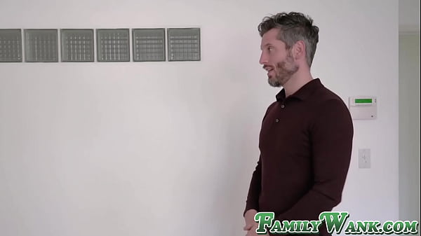 Image Ebony redhead teen Brixley Benz riding stepdads huge cock