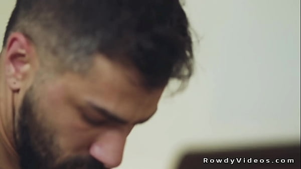 Image Ex con bareback fucks gay in deep throat and asshole