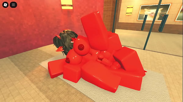 Image This demon girl seduces me with her hot oiled body in a sauna (Roblox)