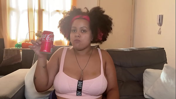 Image Chubby Girl Drinking & Burping and Farting