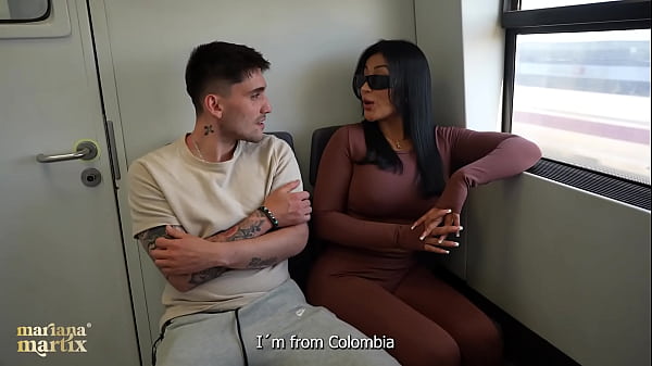 Image Big-ass Colombian fucks a stranger she meets on the train - Mariana Martix & Papi Rodriguez