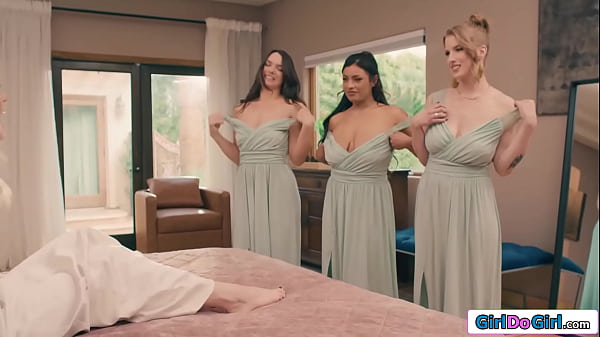 Image The bridesmaid who lick bride the best becomes maid of honor