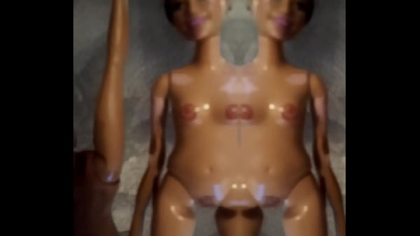 Image Mirranuz M82 20231107 trapped ORGASM drips on two BARBIE doll Tits