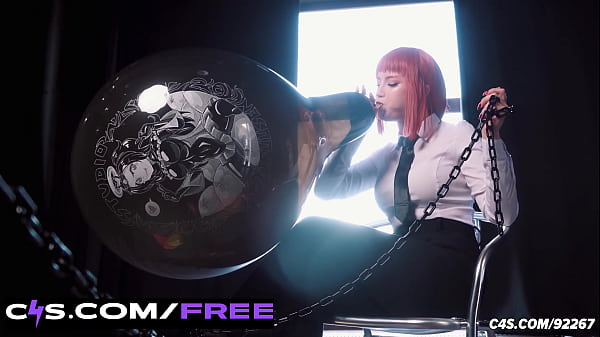 Image Makima Dominates with Balloon Play - Anime Cosplay Fetish