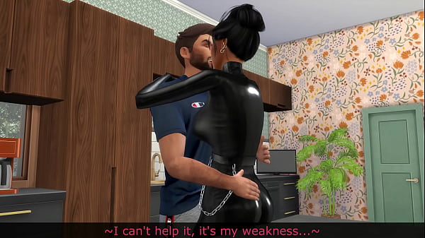 Image Husband cheats on wife with busty maid in kitchen, hentai