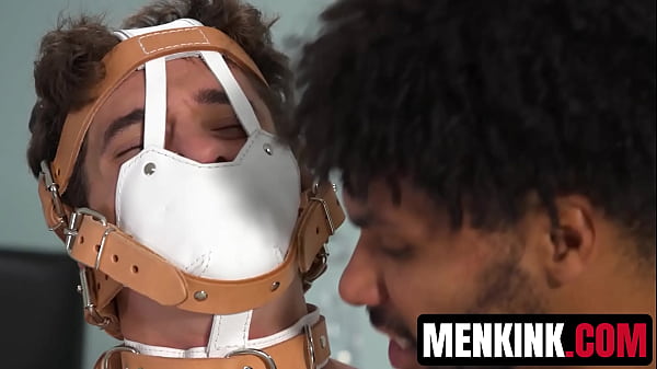 Image Black jock Tony Genius harshly restrained Andy Adler before ass fucking and throat fucking him.