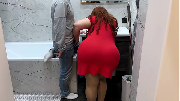 Image Stepmom with a big ass let her stepson touch it