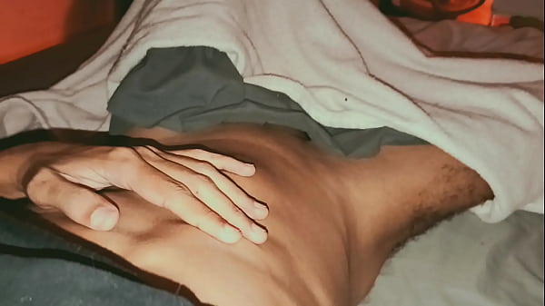 Image Touching my big cock slowly in bed while moaning and relaxing before falling asleep
