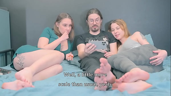 Image Share a Bed with my StepSiS and StepMoM - Watching porn together led to a hot taboo threesome