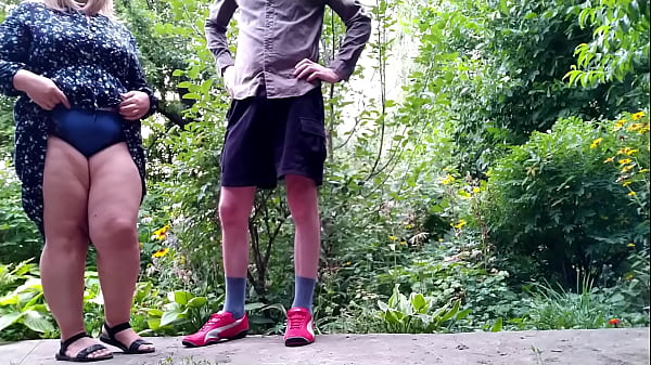 Image My mature mother-in-law pees standing up
