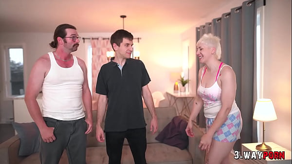 Image 3-Way Porn - A Horny Milf is NAiled Hard by her Two Neighbors