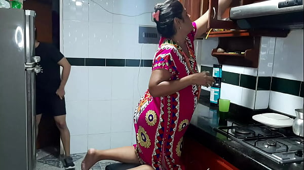 Image Trying My Stepmother's Delicious Pussy in the Kitchen. Full Video