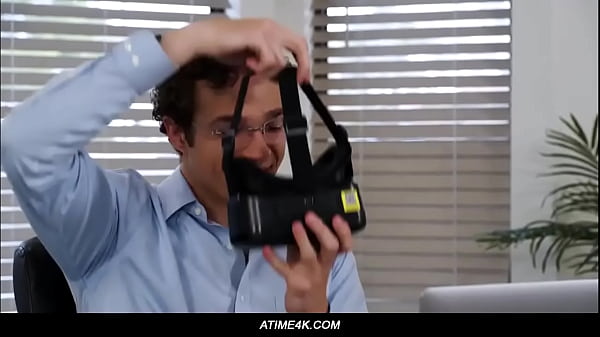 Image Jayden Marcos indulges in a solo VR porn session at the empty office