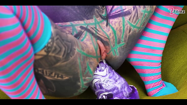 Image Two inked lesbians stretch each other&rsquo_s asses with huge toys &mdash_ gaping holes, ATM action, and real orgasms