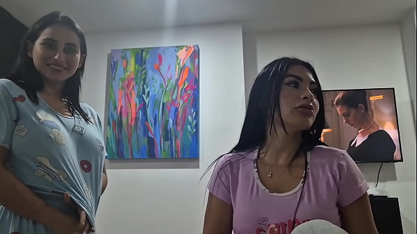 Image MOVIE NIGHT WITH MY STEPSISTER AND HER BEST FRIEND ENDS IN A FOURSOME AND WE FILL HER PUSSY WITH CUM - AAROON MUSH