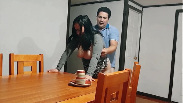 Image fucking the stepmother when she brings breakfast