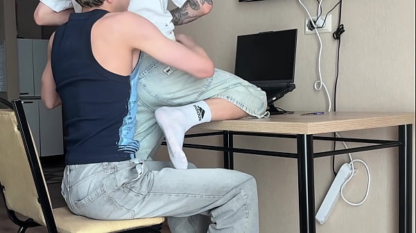 Image stepbrother came back and twink asked him to help with homework, deepthroat blowjob and anal fuck part 1