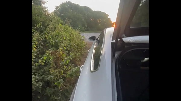 Image Step mom young fucked in a parking lot, he cums in her wet pussy, creampie
