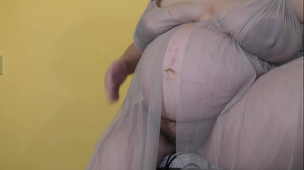 Image Pregnant MILF wife become very horny and start masturbate her hairy pussy and fantasizing  about raw creampies