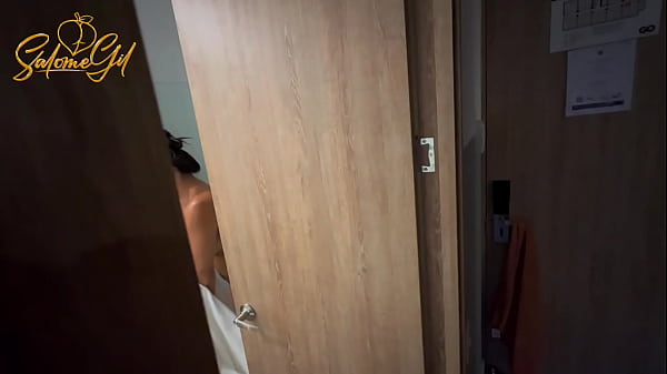 Image Spying on my stepmom!! Hot MILF eats dick of her stepson while his husband is not at home - Salome Gil