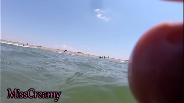 Image We Got Caught! My Teacher Handjobs My Cock Underwater on Nude Beach Public Sex