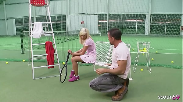 Image Older Coach seduce small Tits petite Teen at Tennis Court to First Time Risky Anal Sex