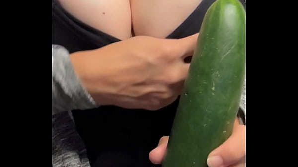 Image MILF masturbating with cucumber to HUGE squirting orgasm