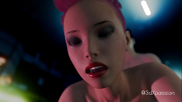 Image Big tits street wear girl gets fucked hard in dark neon room. Cyberpunk style