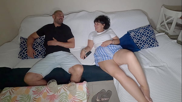 Image Stepmom helps stepson empty his balls and he cums inside her hairy pussy