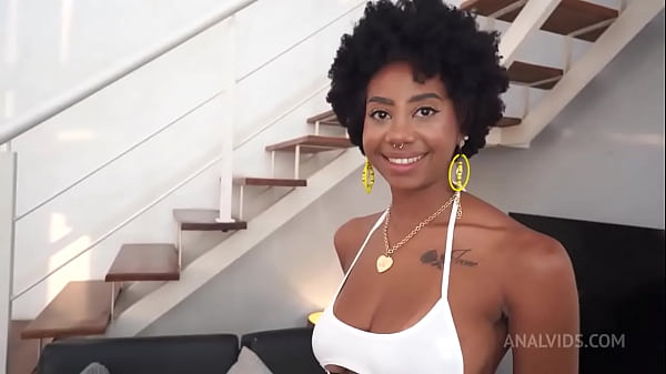 Image Perfect breast ebony, Ana Susage gets her ass & throat fucked by huge white cock (Anal, 0% pussy, deep throat, spit, ...