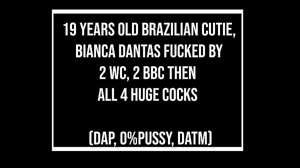 Image Brazilian cutie Bianca Dantas fucked by 2 WC, 2 BBC then all 4 (DAP, clean version, 0% pussy, DATM, huge gapes, Monster c ...