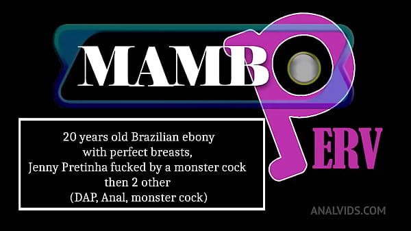 Image 20 years old Brazilian ebony with perfect breasts, Jenny Pretinha takes a monster cock balls deep then 2 more other (DAP, ...