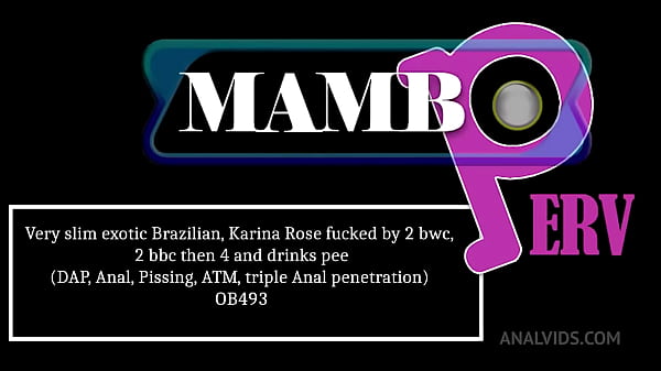Image Very slim exotic Brazilian, Karina Rose fucked by 2 bwc, 2 bbc then 4 and drinks pee (DAP, Anal, Pissing, ATM, triple Ana ...
