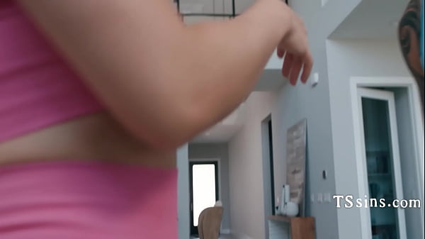 Image Trans Babe Fucked By Her Favorite Dick Size (Cute Petite Pretty Trans Railed Bareback By A Hunky Man)