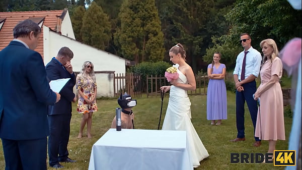 Image BRIDE4K. Blonde bride with natural tits enjoyed a good fuck on her kinky wedding