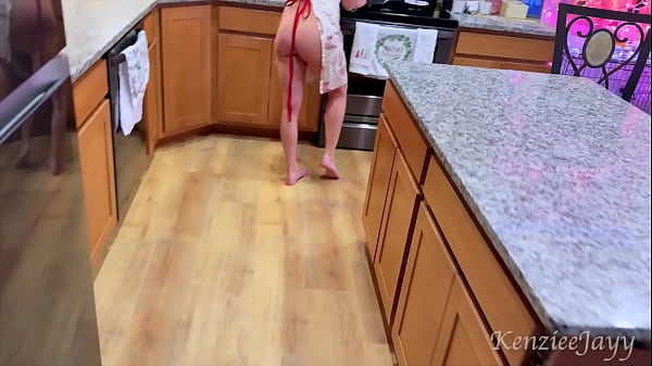 Image Wearing My Apron, Having His Huge Black Cock For Breakfast - Covered In Cum After Kitchen Fuck!