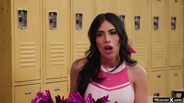 Image Tgirl cheerleader Avery Lust brought hard cock to detention