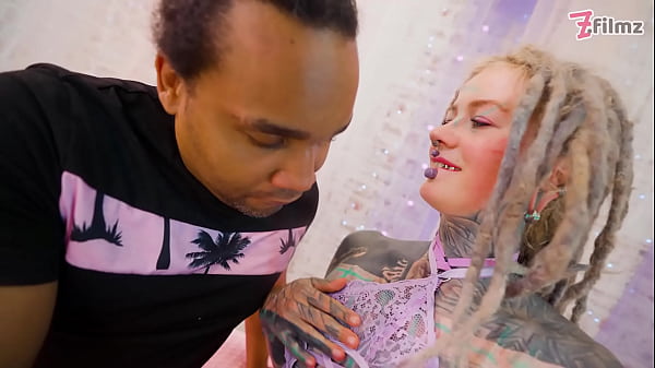 Image Heavily inked girl gets wrecked by a thick BBC, taking it deep in her ass