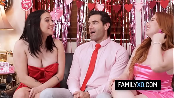 Image Pervy stepdad fucks his stepdaughters for Valentine's day - Riley Jean, Madison Morgan