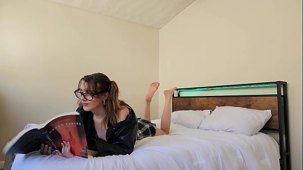 Image Slutty Petite Trans Nerd in Glasses Jayne Calloway Needs Help with Her Homework