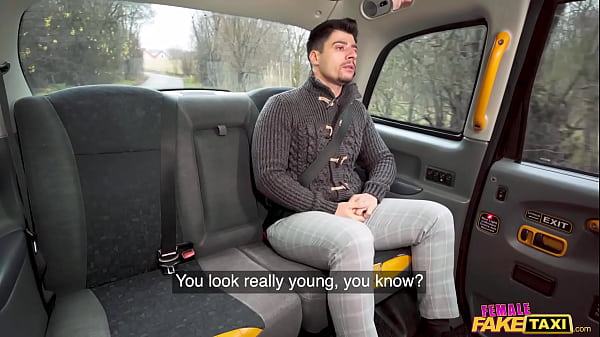 Image Guy with big mouth makes me ORGASM in my taxi - Female Fake Taxi