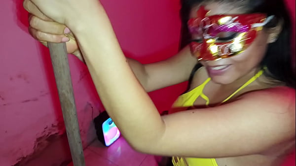 Image Latina works at a VIP nightclub and ends up having intense standing sex with a gringo visitor.