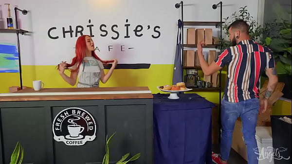 Image TRANS ANGELS - Emma Rose Mixes Coffee And Cock As She Sucks Johnny Hill Under The Caf&eacute_ Counter