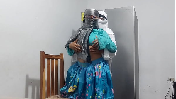 Image Arabian fucks in front of the refrigerator and has a great orgasm - real sex